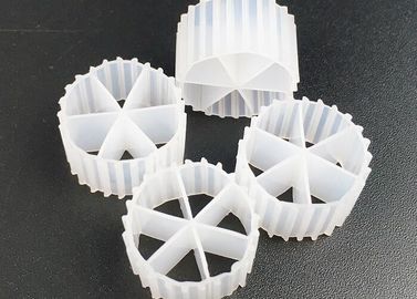 Купить 16 * 10 мм Размер MBBR Biocell Filter Media Virgin HDPE материал и белый цвет для RAS online manufacture